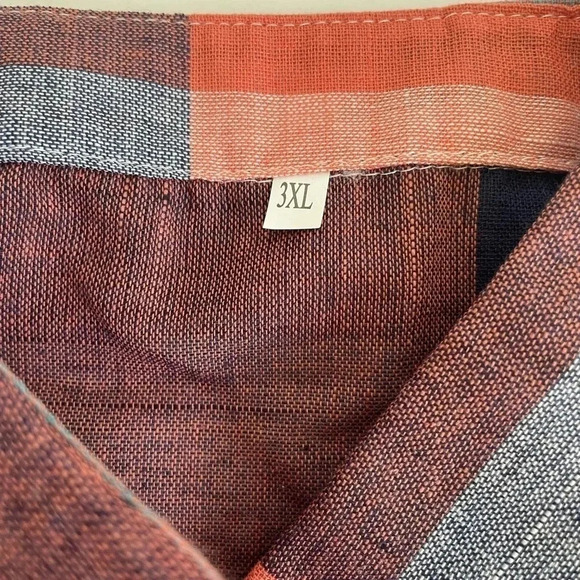 NEW SHEIN Long Sleeve Plaid Button Down Dress All Seasons 3X Fits 2X 0225 - Picture 6 of 11